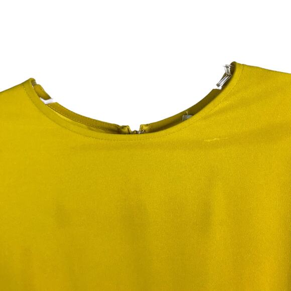 ASOS Design Maxi Dress Womens Sz 8 Yellow Ruched Long Sleeve - Picture 4 of 12